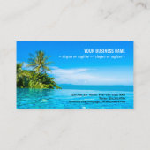 ホテルの美しい豪華な屋外プール 名刺 (裏面)