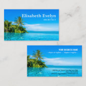 ホテルの美しい豪華な屋外プール 名刺 (正面/裏面)