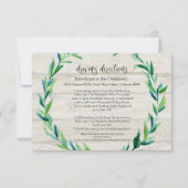 ホテルの車の経路案内の月桂樹の葉木原稿 招待状 (正面)