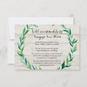 ホテルの車の経路案内の月桂樹の葉木原稿 招待状 (裏面)