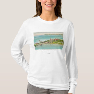 ホテルのdel Coronadoの空中写真 Tシャツ
