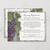 ホテルへの行き方 ワイナリー ぶどう園 ぶどう エンクロージャーカード (正面/裏面)