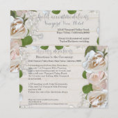 ホテルへの行き方　素朴な木　バラ色の丘 招待状 (正面/裏面)