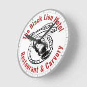 ホテルまたはパブレストランダイニングルームまたはキャリー ラウンド壁時計 (傾斜)