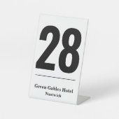 ホテルまたはレストランの台座看板のテーブル番号 台座サイン (正面)
