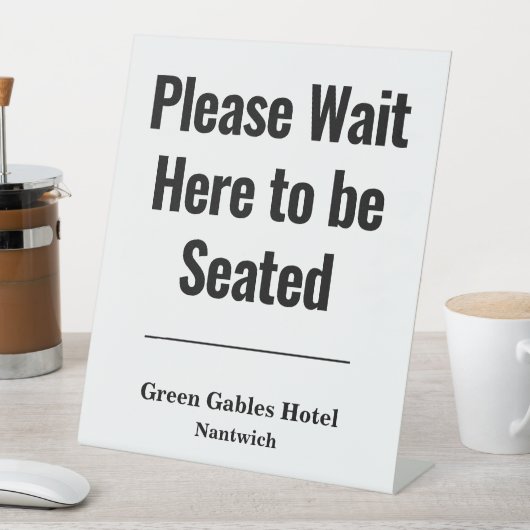 ホテルまたはレストランペデスタルの顧客メッセージ 台座サイン (インサイチュ)