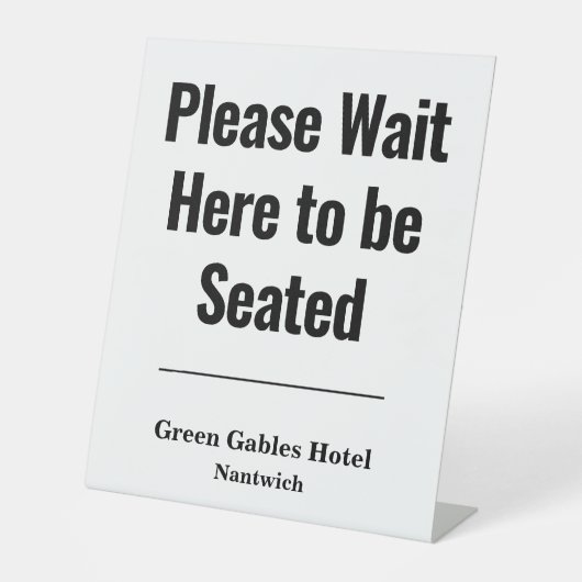 ホテルまたはレストランペデスタルの顧客メッセージ 台座サイン (正面)