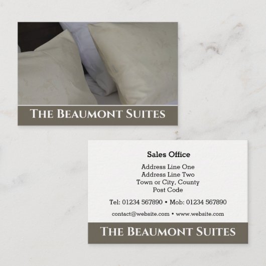 ホテルまたは宿泊施設の名刺 名刺 (正面/裏面)