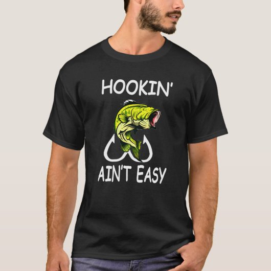ホテルアイント簡単グラフィック魚釣り Tシャツ (正面)