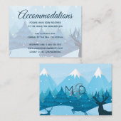ホテルアコモデーションカードウィンターブルー エンクロージャーカード (正面/裏面)