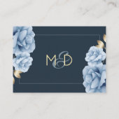 ホテルアコモデーションカードミッドナイトブルーフローラ エンクロージャーカード (裏面)