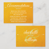 ホテルアコモデーションモダンカードイエローテクスチャ エンクロージャーカード (正面/裏面)