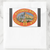 ホテルアルフォンソxiiiセビリアヴィンテージ 長方形シール (バッグ)