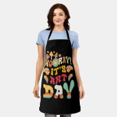 ホテルイズアートデイアート先生レインボーカワイシュトゥード エプロン (着用した状態)