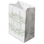 ホテルウェルカムバッグフローラつる植物ハート ミディアムペーパーバッグ (裏面アングル)
