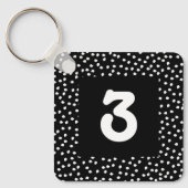 ホテルエアブロームナンバキュイモダンー水玉模様 キーホルダー (正面)