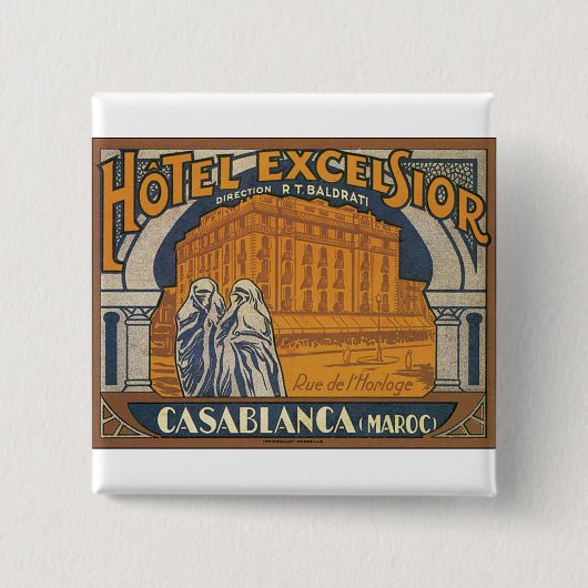 ホテルエクセルシオールカサブランカ 缶バッジ (正面)