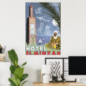 ホテルエルミンザヴィンテージトラベルポスター ポスター (ホームオフィス)