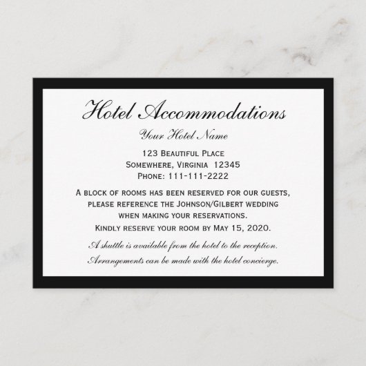 ホテルエレガント宿泊施設結婚のエンクロージャ エンクロージャーカード (正面)