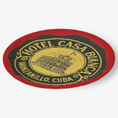 ホテルカーサブランカキューバ紙プレート ペーパープレート (アングル)