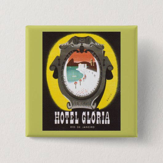 ホテルグロリア 缶バッジ (正面)