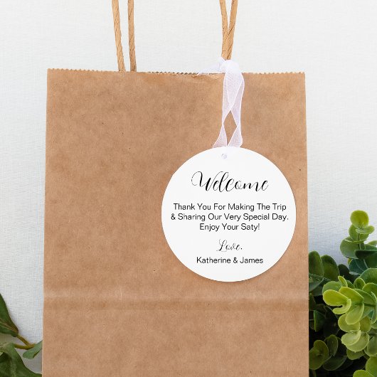 ホテルゲストのための目的地ウェディングパーティーへようこそ フェイバータグ