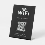 ホテルゲストルーム用WiFiログインQRコードサイン 台座サイン (正面)