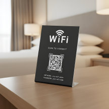 ホテルゲストルーム用WiFiログインQRコードサイン