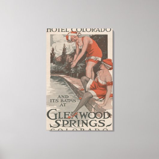 ホテルコロラド&バスポスター キャンバスプリント (正面)