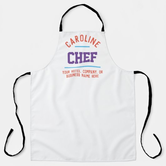 ホテルシェフ、調理師、またはレストランシェフ エプロン (正面)