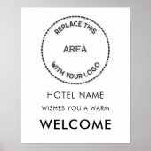 ホテルシンプル名のロゴの色へようこそ ポスター (正面)