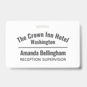 ホテルスタッフネームアイデンティティー バッジ (正面)