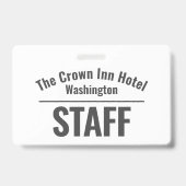 ホテルスタッフネームアイデンティティー バッジ (裏面)