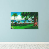 ホテルセントキャサリンの前のグラウンド キャンバスプリント (インサイチュ (ウッドフロア))