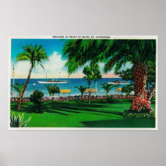 ホテルセントキャサリンの前のグラウンド ポスター (正面)