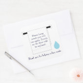 ホテルタオルウォーター保全サイン スクエアシール (封筒)