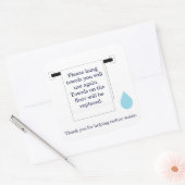 ホテルタオルウォーター保全サイン スクエアシール (封筒)