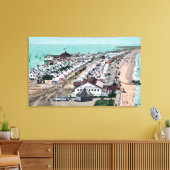 ホテルデルコロナドからテントシティエアリアルビュー キャンバスプリント (インサイチュ (リビング))