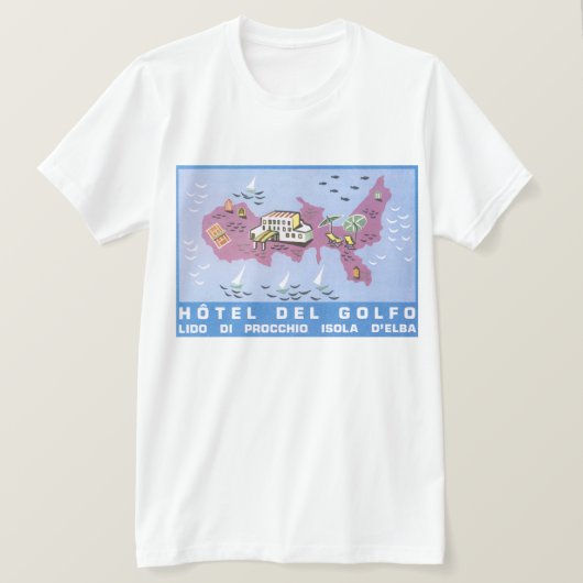 ホテルデルゴルフォエルバ Tシャツ (デザイン正面)