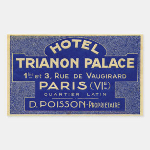 ホテルトリアノンパレス(パリフランス) 長方形シール