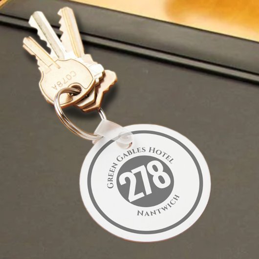 ホテルネームプラスルームナンバーオンアキーチェーン キーホルダー