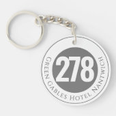 ホテルネームプラスルームナンバーオンアキーチェーン キーホルダー (正面)