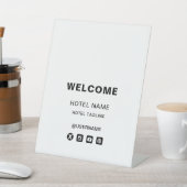 ホテルネーム&ロゴシンプル披露宴へようこそ 台座サイン (インサイチュ)