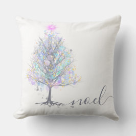 ホテルパステルがクリスマスツリーを照らす クッション