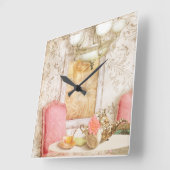 ホテルパリサーカ1900時計シャビーシック スクエア壁時計 (傾斜)