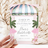 ホテルプールスパ独身最後の週末招待状 招待状