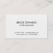 ホテルベッドアイコン |リネンパターン 名刺 (裏面)