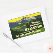 ホテルペンションベルビュー長方形ステッカー 長方形シール (封筒)