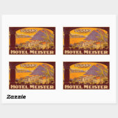 ホテルマイスタールガノパラディソ長方形ステッカー 長方形シール (シート)