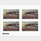 ホテルメトロポール(ニースフランス) 長方形シール (シート)